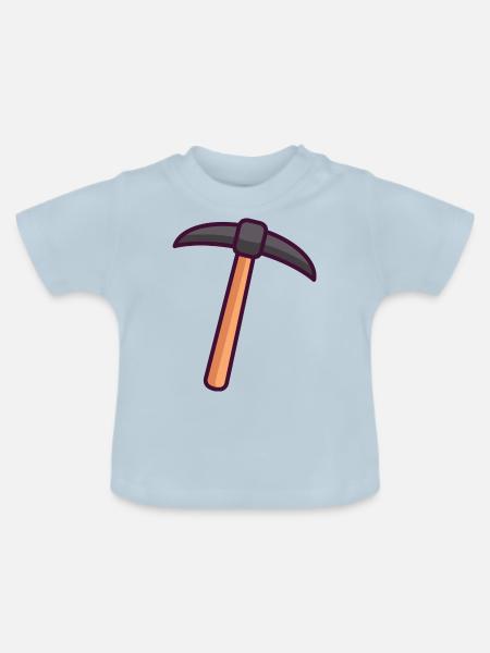 Spitzhacke - Baby Bio-T-Shirt mit Rundhals - Hellblau