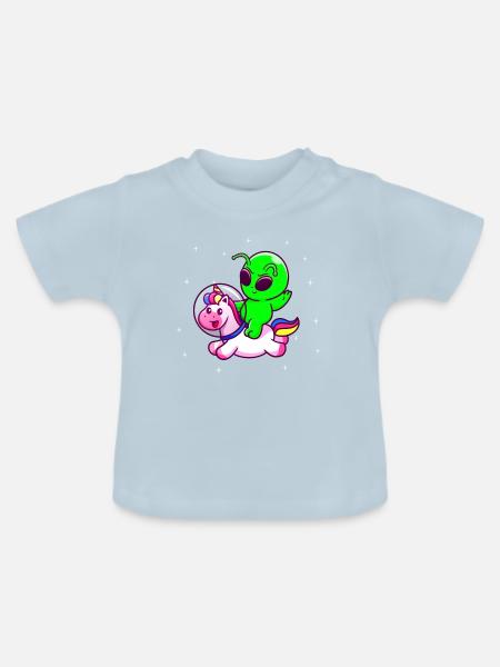 Raum - Baby Bio-T-Shirt mit Rundhals - Hellblau