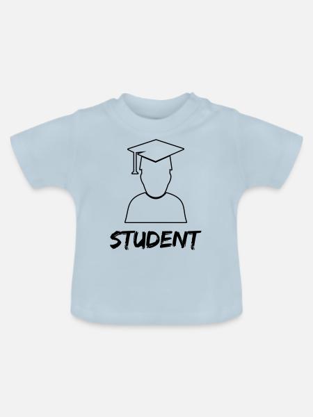 student diploma - Baby Bio-T-Shirt mit Rundhals - Hellblau
