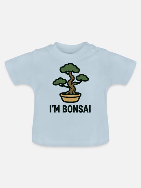 Bonsai Baum - Baby Bio-T-Shirt mit Rundhals - Hellblau