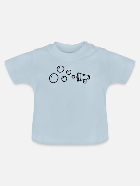 Megaphon Bubble - Baby Bio-T-Shirt mit Rundhals - Hellblau