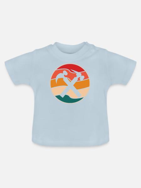 Mauerer Retro - Baby Bio-T-Shirt mit Rundhals - Hellblau