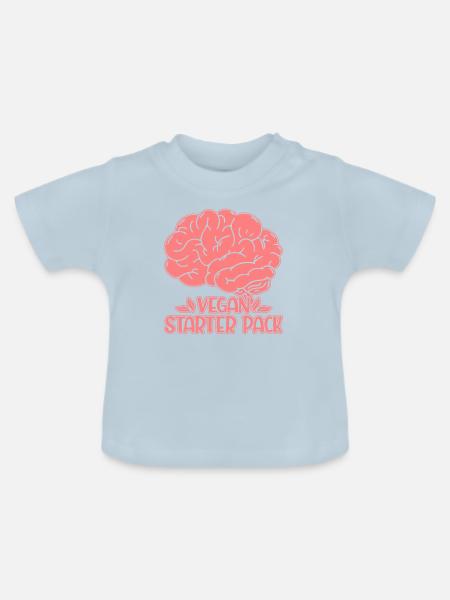 Vegan starter pack - Baby Bio-T-Shirt mit Rundhals - Hellblau