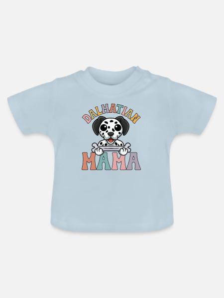 Dalmatian Mama - Baby Bio-T-Shirt mit Rundhals - Hellblau