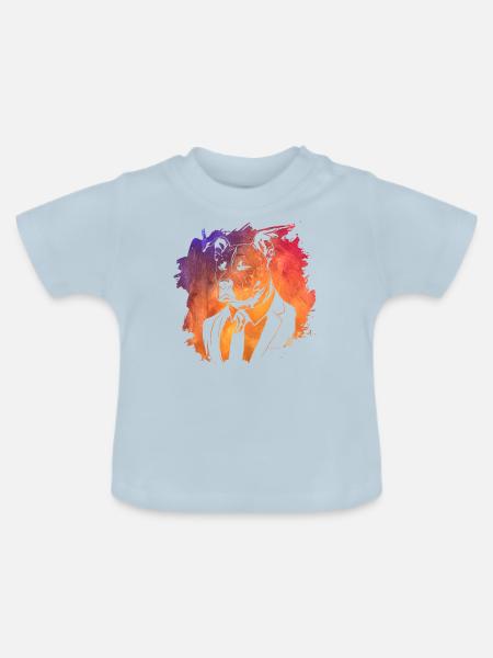 Pitbull - Baby Bio-T-Shirt mit Rundhals - Hellblau