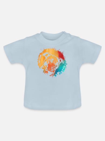 Pitbull - Baby Bio-T-Shirt mit Rundhals - Hellblau