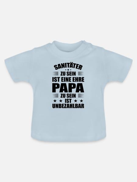 Sanitäter Rettungsdienst - Baby Bio-T-Shirt mit Rundhals - Hellblau