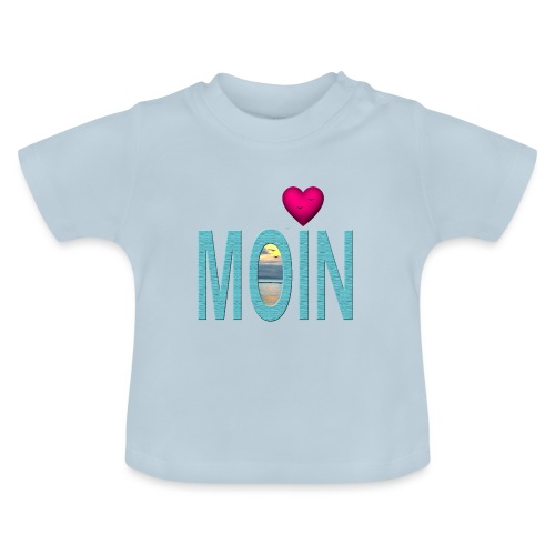 moin ostsee - Baby Bio-T-Shirt mit Rundhals