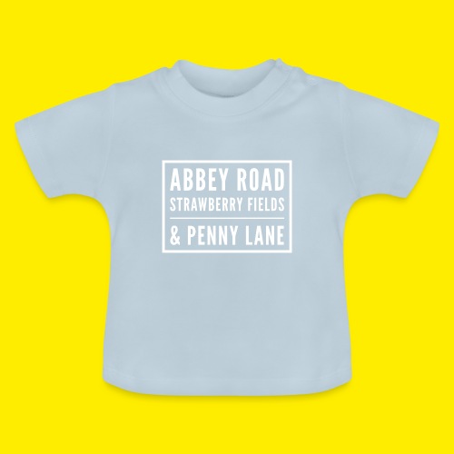 Famous music streets in England - Baby biologisch T-shirt met ronde hals