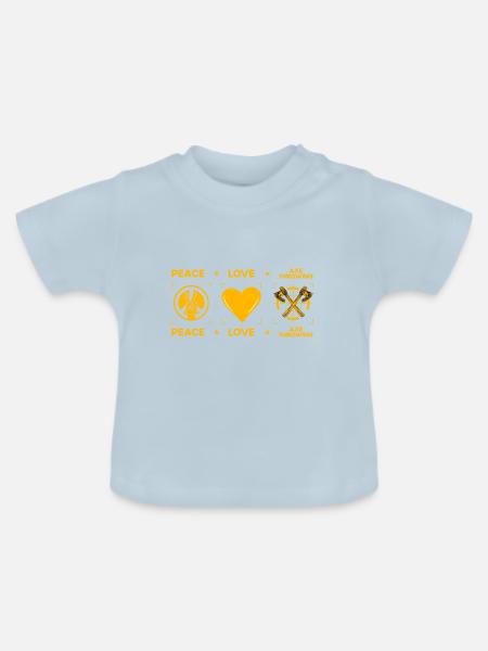 Axtwerfen - Baby Bio-T-Shirt mit Rundhals - Hellblau