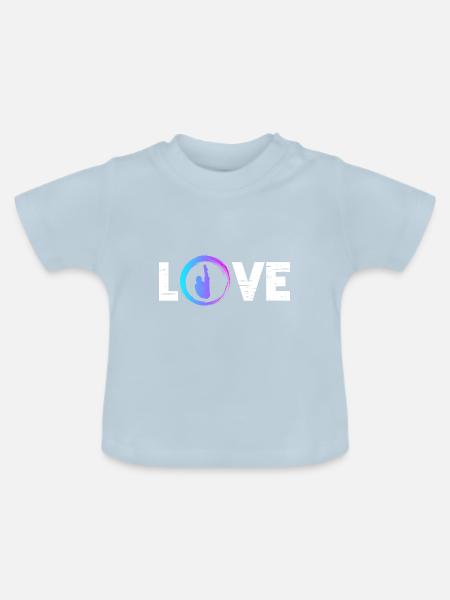 Sporty Hobby Leidenschaft Turmspringen - Baby Bio-T-Shirt mit Rundhals - Hellblau