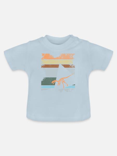 Dinosaurier - Baby Bio-T-Shirt mit Rundhals - Hellblau