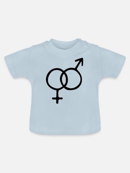 Gender Symbol - Baby Bio-T-Shirt mit Rundhals - Hellblau