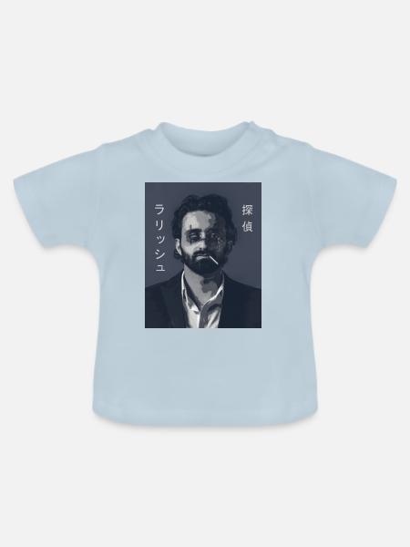 Anime - Baby Bio-T-Shirt mit Rundhals - Hellblau