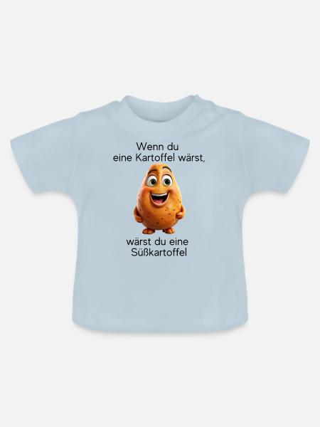 Süßkartoffel - Baby Bio-T-Shirt mit Rundhals - Hellblau