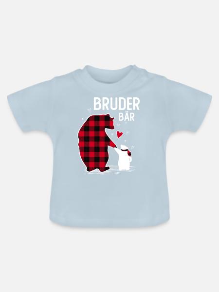 Bruder Bär - Baby Bio-T-Shirt mit Rundhals - Hellblau