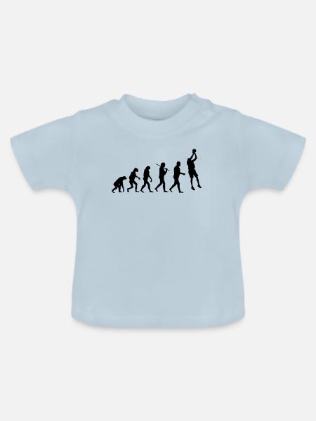 Basketballer - Baby Bio-T-Shirt mit Rundhals - Hellblau