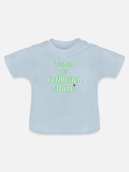 Weltbeste Mami - Baby Bio-T-Shirt mit Rundhals - Hellblau