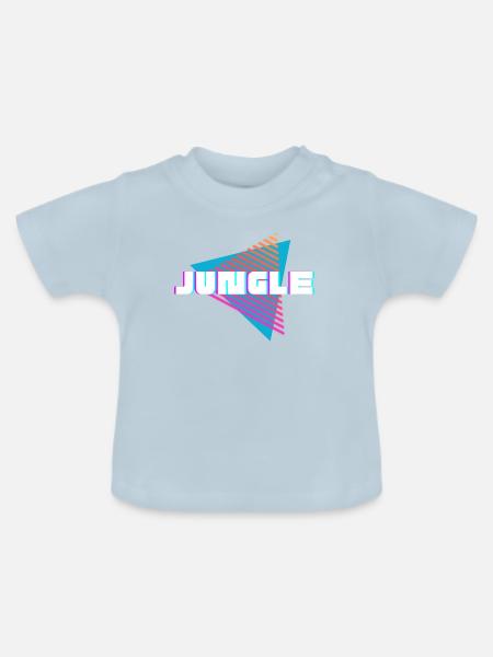 Jungle - Baby Bio-T-Shirt mit Rundhals - Hellblau