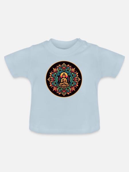 Summer Buddha - Baby Bio-T-Shirt mit Rundhals - Hellblau