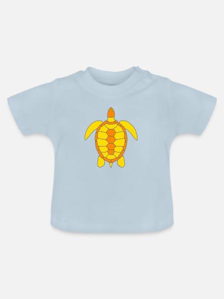 TURTLE - Baby Bio-T-Shirt mit Rundhals - Hellblau