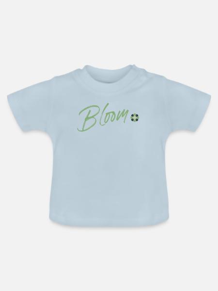 Blühen - Baby Bio-T-Shirt mit Rundhals - Hellblau