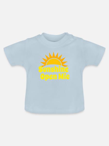 Sunshine Open Mic - Baby Bio-T-Shirt mit Rundhals - Hellblau