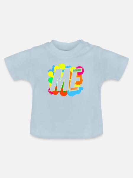 ICH & ICH - Baby Bio-T-Shirt mit Rundhals - Hellblau