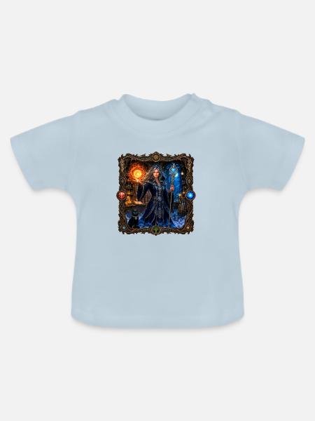 Zauberin - Baby Bio-T-Shirt mit Rundhals - Hellblau