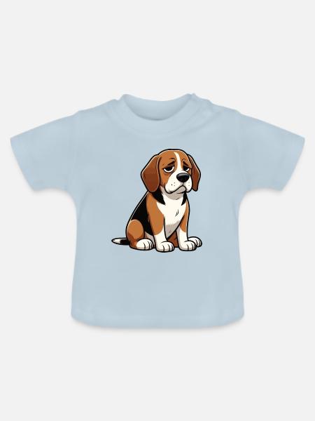 Beagle Beaglebesitzer Beaglehalter beaglehund - Baby Bio-T-Shirt mit Rundhals - Hellblau