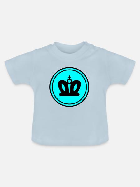 Krone - Baby Bio-T-Shirt mit Rundhals - Hellblau