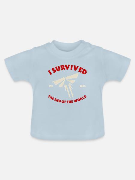 23F 0255 bk - Baby Bio-T-Shirt mit Rundhals - Hellblau