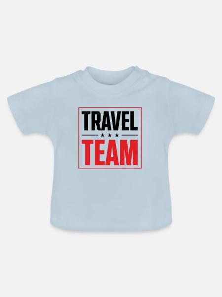 Travel Team - Baby Bio-T-Shirt mit Rundhals - Hellblau