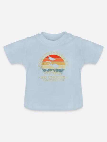 23F 0319 bk - Baby Bio-T-Shirt mit Rundhals - Hellblau