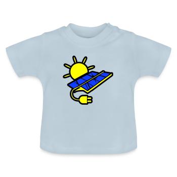 Photovoltaic system solar energy - Baby Organic T-Shirt with Round Neck - light blue - Front