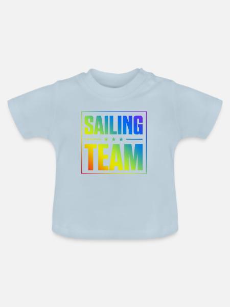 Sailing Team - Baby Bio-T-Shirt mit Rundhals - Hellblau