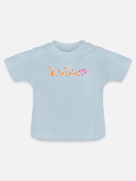 Triangle Creatures – From Snake to Camel - Baby Bio-T-Shirt mit Rundhals - Hellblau