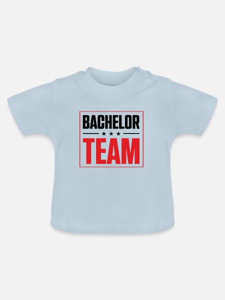 Bachelor Team - Baby Bio-T-Shirt mit Rundhals - Hellblau