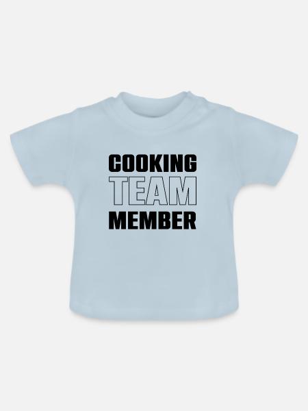 Cooking Team - Baby Bio-T-Shirt mit Rundhals - Hellblau
