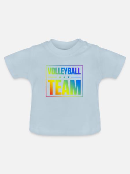 Volleyball Team - Baby Bio-T-Shirt mit Rundhals - Hellblau