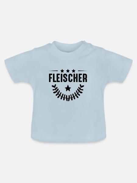 Fleischer Beruf - Baby Bio-T-Shirt mit Rundhals - Hellblau