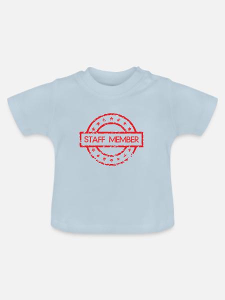 Staff Mitglied - Baby Bio-T-Shirt mit Rundhals - Hellblau