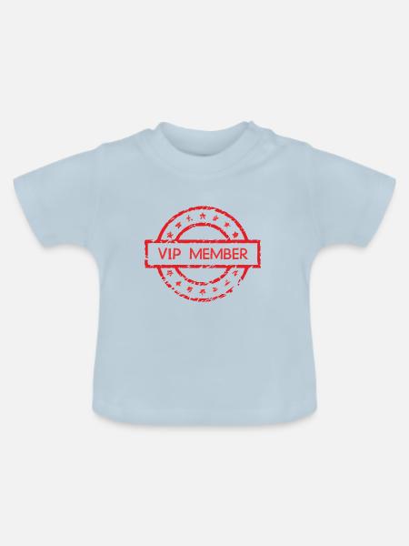 Vip Mitglied - Baby Bio-T-Shirt mit Rundhals - Hellblau