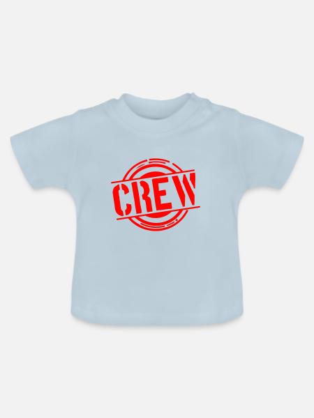 Crew Stempel - Baby Bio-T-Shirt mit Rundhals - Hellblau