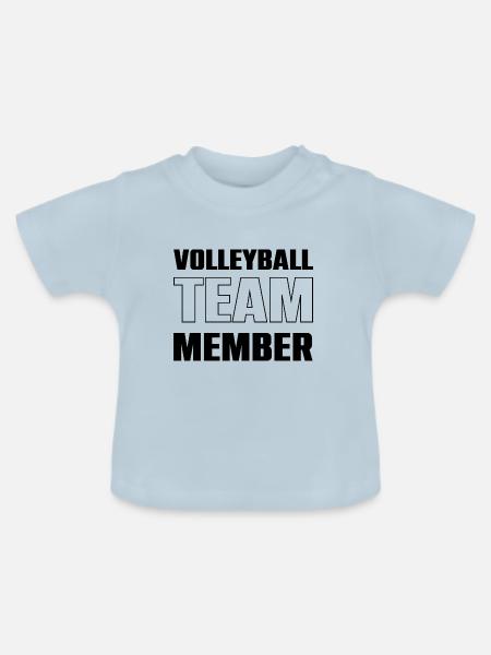 Volleyball Team - Baby Bio-T-Shirt mit Rundhals - Hellblau