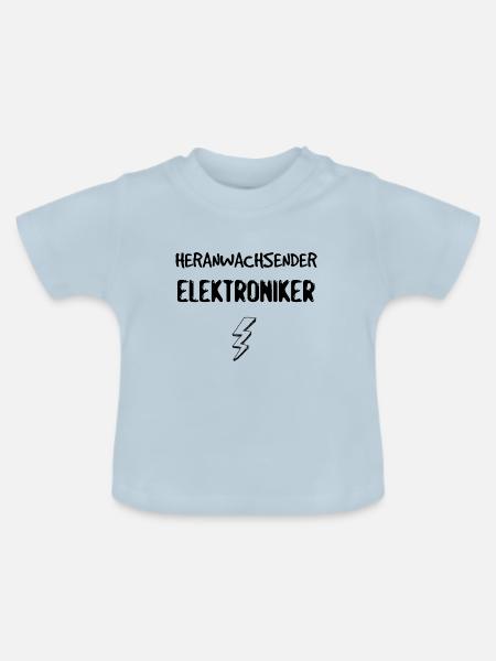 Heranwachsender Elektroniker - Baby Bio-T-Shirt mit Rundhals - Hellblau