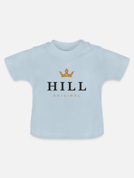Hill Original Familienlogo - Baby Bio-T-Shirt mit Rundhals - Hellblau