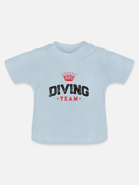 Diving Team - Baby Bio-T-Shirt mit Rundhals - Hellblau