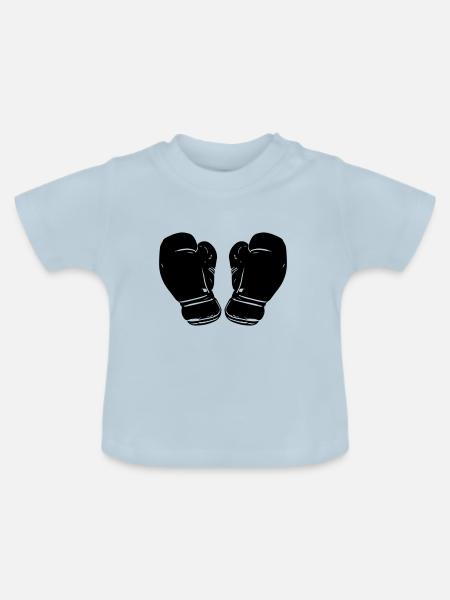 Boxhandschuhe Symbol Boxen Sport - Baby Bio-T-Shirt mit Rundhals - Hellblau
