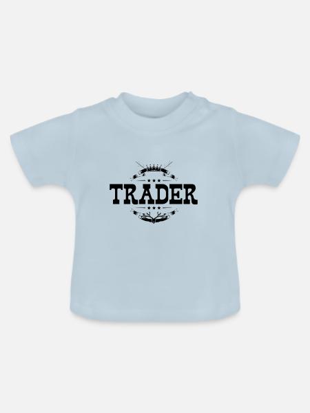 Trader Beruf - Baby Bio-T-Shirt mit Rundhals - Hellblau